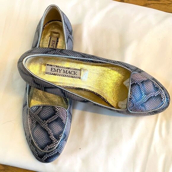 EMY MACK PYTHON MOTIF FLATS.  NEW - Picture 5 of 9